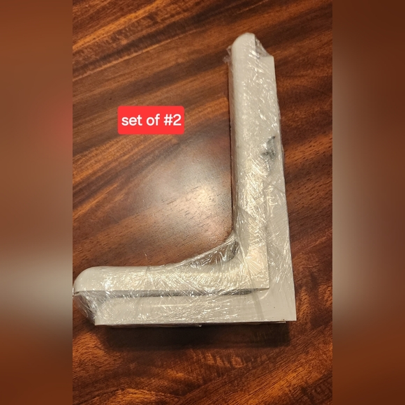 Set of 2Everbilt 9 in. L White Steel Decorative Shelf Bracket - Picture 4 of 11